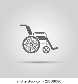 Wheelchair isolated vector icon