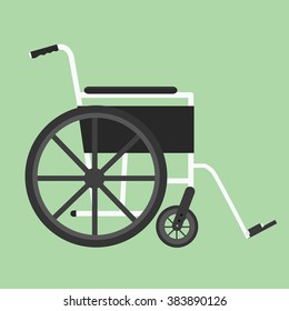 wheelchair isolated vector with silhouette vector illustration