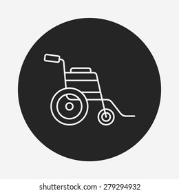 Wheelchair line icon