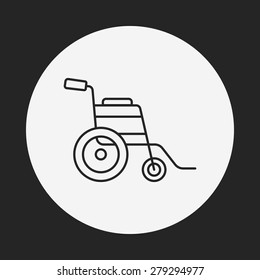Wheelchair line icon