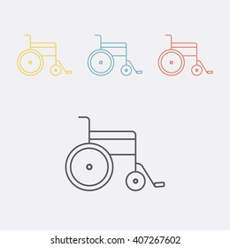 wheelchair line icon
