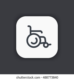 wheelchair line icon