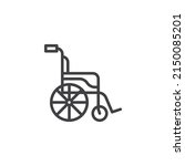 Wheelchair line icon. linear style sign for mobile concept and web design. Wheelchair outline vector icon. Symbol, logo illustration. Vector graphics