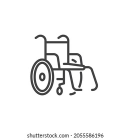 Wheelchair line icon. linear style sign for mobile concept and web design. Handicap outline vector icon. Symbol, logo illustration. Vector graphics