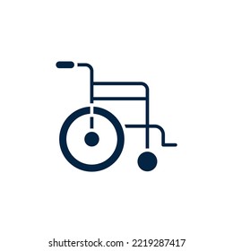 Rollstuhl-Linie Symbol. Einfache Elementgrafik. Rollstuhl-Konzept umrissen Symboldesign.