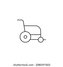  wheelchair line style graphic design vector