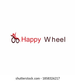 wheelchair logo design vector symbol