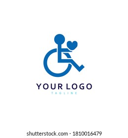 Logotipo de silla de ruedas, personas que utilizan silla de ruedas