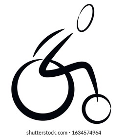 Wheelchair Logo. Person With Disabilities.