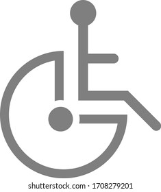 Wheelchair man icon. Vector image.