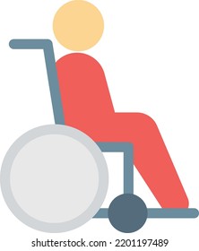 wheelchair man Vector illustration on a transparent background.Premium quality symbols.Stroke vector icon for concept and graphic design.