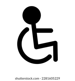 Wheelchair marking. Handicapped sign. Vector.