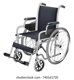 Wheelchair. Medicine and health. Isolated object. Vector illustration.