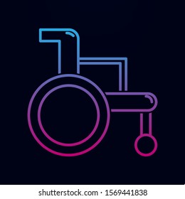 Wheelchair nolan icon. Simple thin line, outline vector of medecine icons for ui and ux, website or mobile application