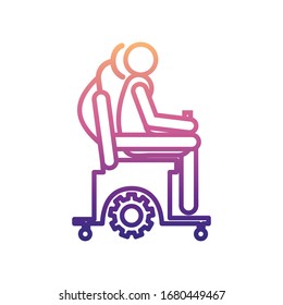 wheelchair nolan icon. Simple thin line, outline vector of Hospital icons for ui and ux, website or mobile application