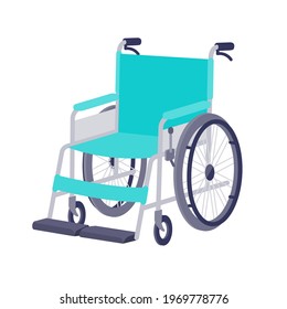wheelchair. Normal type and self-propelled type. Diagonally forward.Vector illustration that is easy to edit.