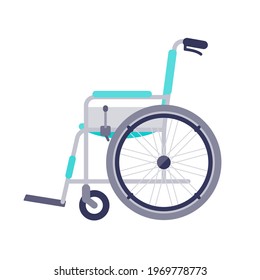 wheelchair. Normal type and self-propelled type. Sideways.Vector illustration that is easy to edit.