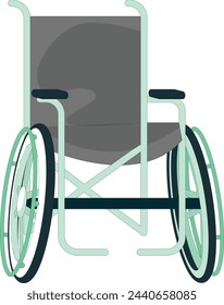 wheelchair on white background
illustration. Illustration of an independent
unmanned wheelchair. The means of
transportation used by handicapped
people. Cartoon of wheelchair vector icon
for web 