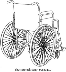Wheelchair outline illustration