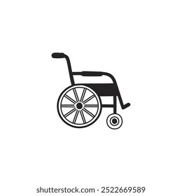 wheelchair outline stroke illustration for health