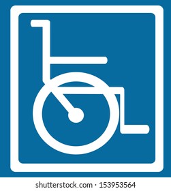 wheelchair over blue background  vector illustration