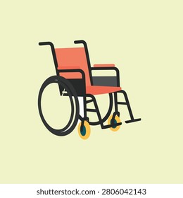 Wheelchair, Paralyzed icon logo flat vector design