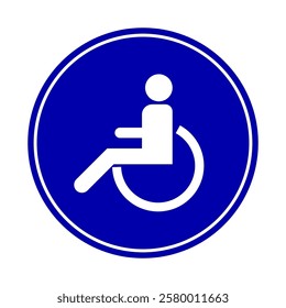 Wheelchair path sign and symbol. Vector illustration.