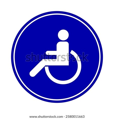 Wheelchair path sign and symbol. Vector illustration.