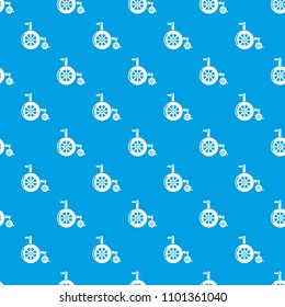 Wheelchair pattern vector seamless blue repeat for any use