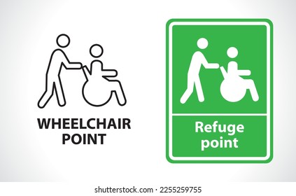 Wheelchair Point - Sign with white background