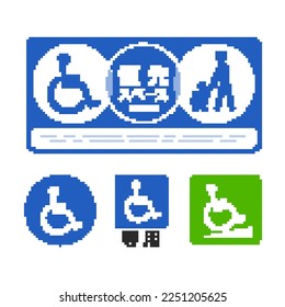 Wheelchair priority mark. Vector illustration that is easy to edit.