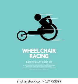 Wheelchair Racing Vector Illustration