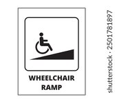 Wheelchair ramp banner on a white background