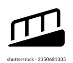Wheelchair ramp ( barrier free ) vector icon illustration