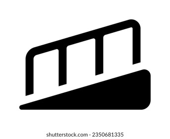 Wheelchair ramp ( barrier free ) vector icon illustration