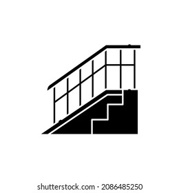 Wheelchair ramp color line icon. Disability. Isolated vector element. Outline pictogram for web page, mobile app, promo