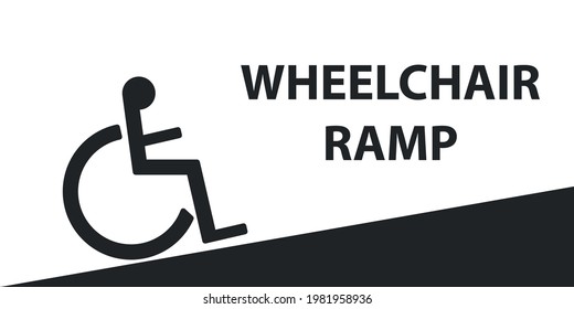 Wheelchair Ramp. Disability Week Concept.Vector Design EPS 10.