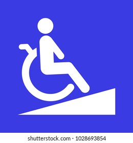 Wheelchair Ramp Sign Adapted Disabled Persons Stock Vector (Royalty ...