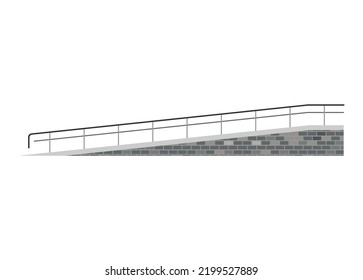 Wheelchair Ramp. Simple Flat Illustration