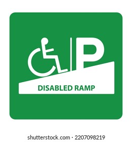 Wheelchair Ramp Vector Icon.traffic Signs Idea Concept.