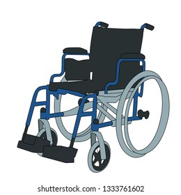 wheelchair realistic vector illustration isolated