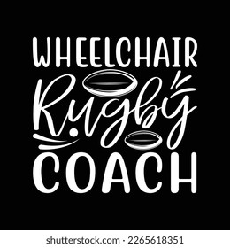 Wheelchair Rugby Coach Vintage Svg.