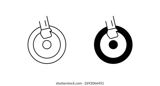 Icono de conjunto de silla de ruedas con Vector de fondo blanco