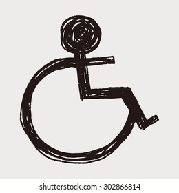 wheelchair sign doodle