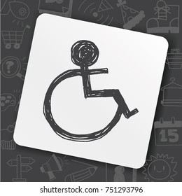 wheelchair sign doodle