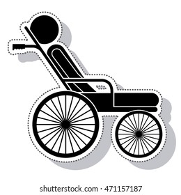 wheelchair silhouette isolated icon vector illustration design