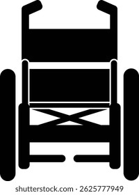 Wheelchair silhouette seen from the front
