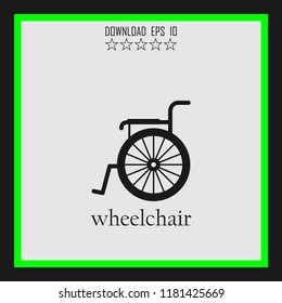 wheelchair sketch vector icon