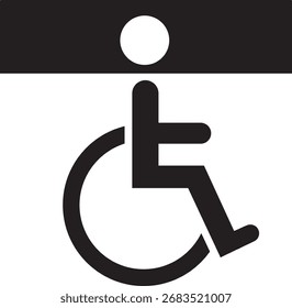 Símbolo de silla de ruedas para accesibilidad y discapacidad