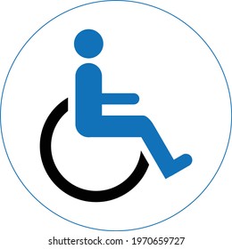 Wheelchair symbol, Disability Icon vector art